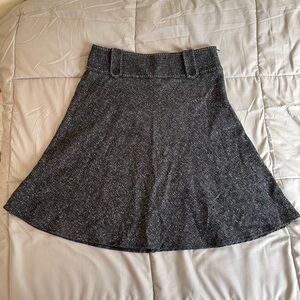 Copper Key Gray A-Line Mini Skirt for Work, Size S